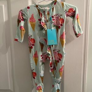 Posh Peanut sophia ice cream cone footed sleeper